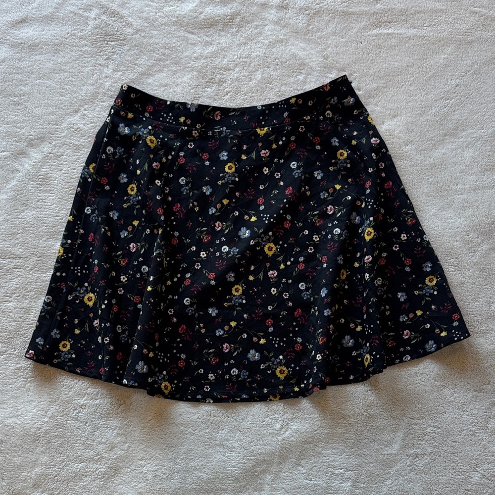 Elegant Floral Skater Skirt